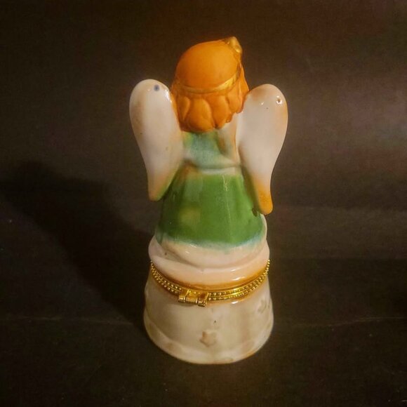 Vintage Greenbrier International Porcelain Christmas Singing Angel Trinket Box - Picture 3 of 8